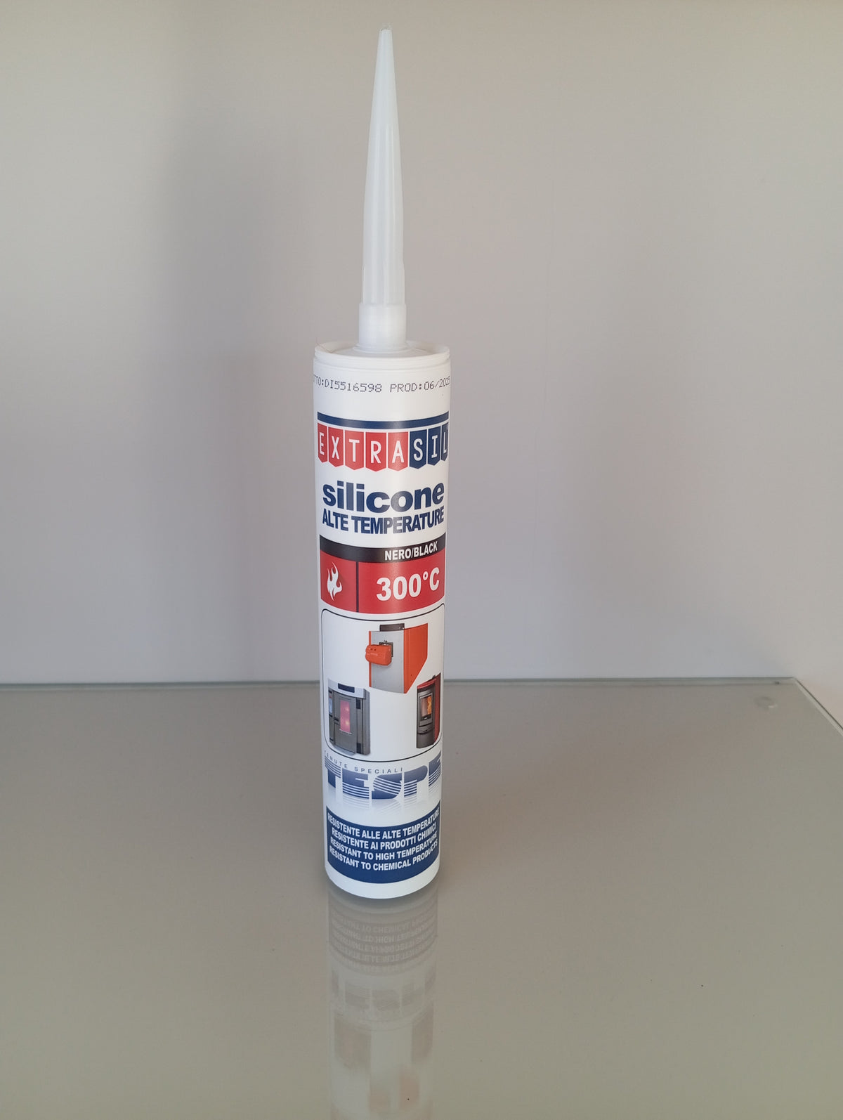 Vetro ceramico 56 cm x 48,5 cm spessore 4mm spedizione inclusa + 5 metri liniare piatta larga 10mm + 3metri lineari tonda da 10mm + silicone alta temperatura